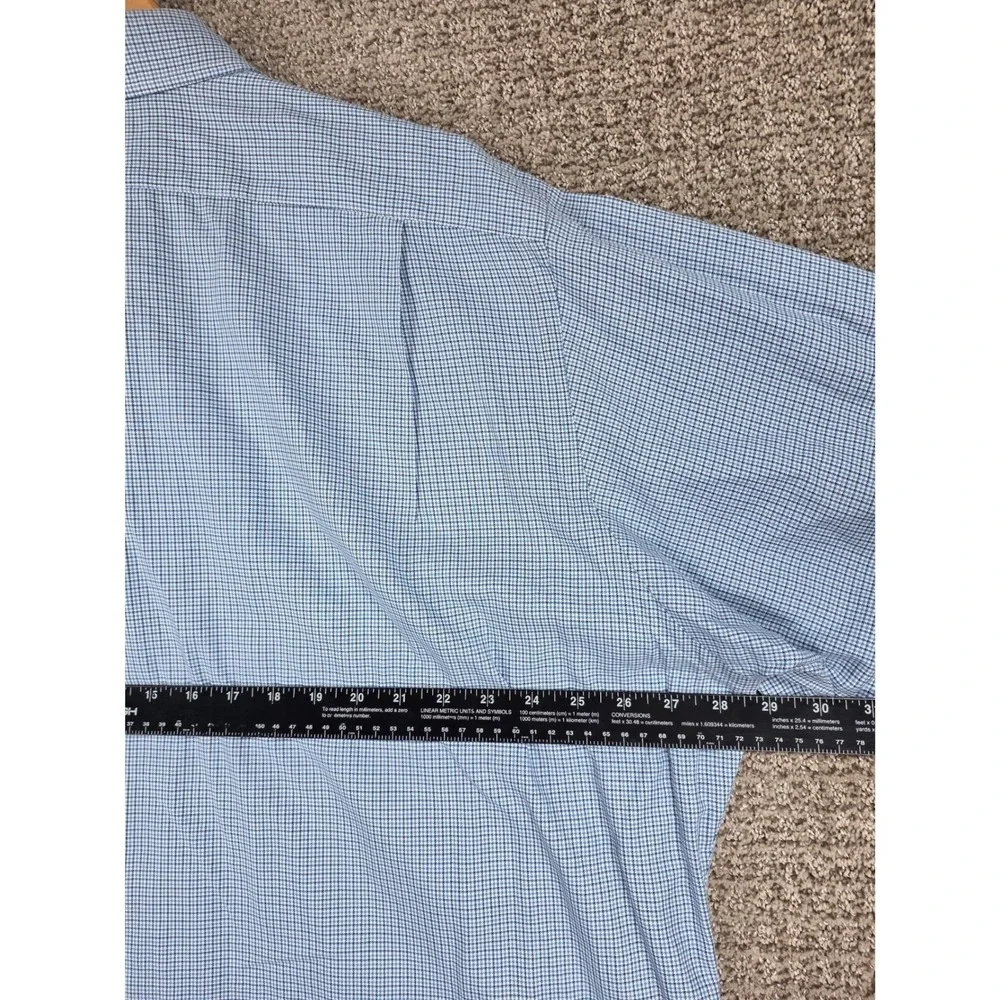 Polo Ralph Lauren Regent Classic Fit‎ Dress Shirt Mens 18 XXL Blue Gingham Check